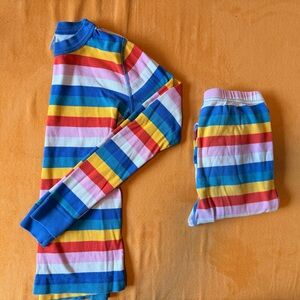 Organic Hanna Andersson Rainbow Stripe Long Sleeve Pajama Set